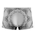 White Kaleidoscope Print Men's Boxer Briefs