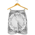 White Kaleidoscope Print Men's Shorts