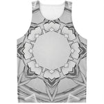 White Kaleidoscope Print Men's Tank Top