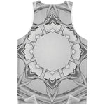 White Kaleidoscope Print Men's Tank Top