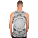 White Kaleidoscope Print Men's Tank Top