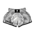 White Kaleidoscope Print Muay Thai Boxing Shorts