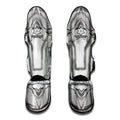 White Kaleidoscope Print Muay Thai Shin Guards