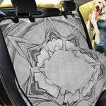 White Kaleidoscope Print Pet Car Back Seat Cover
