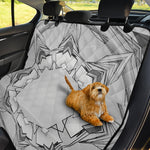 White Kaleidoscope Print Pet Car Back Seat Cover