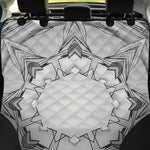White Kaleidoscope Print Pet Car Back Seat Cover