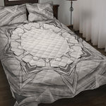 White Kaleidoscope Print Quilt Bed Set