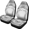 White Kaleidoscope Print Universal Fit Car Seat Covers