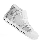 White Kaleidoscope Print White High Top Shoes