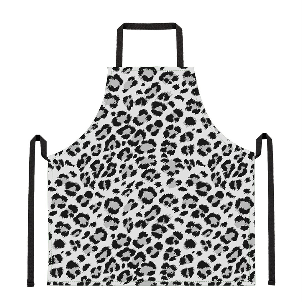 White Leopard Print Apron