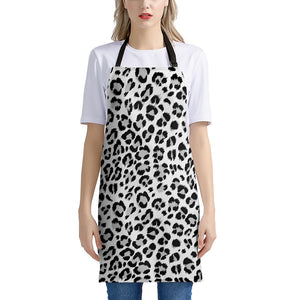 White Leopard Print Apron