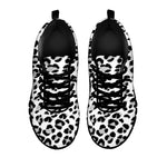 White Leopard Print Black Sneakers