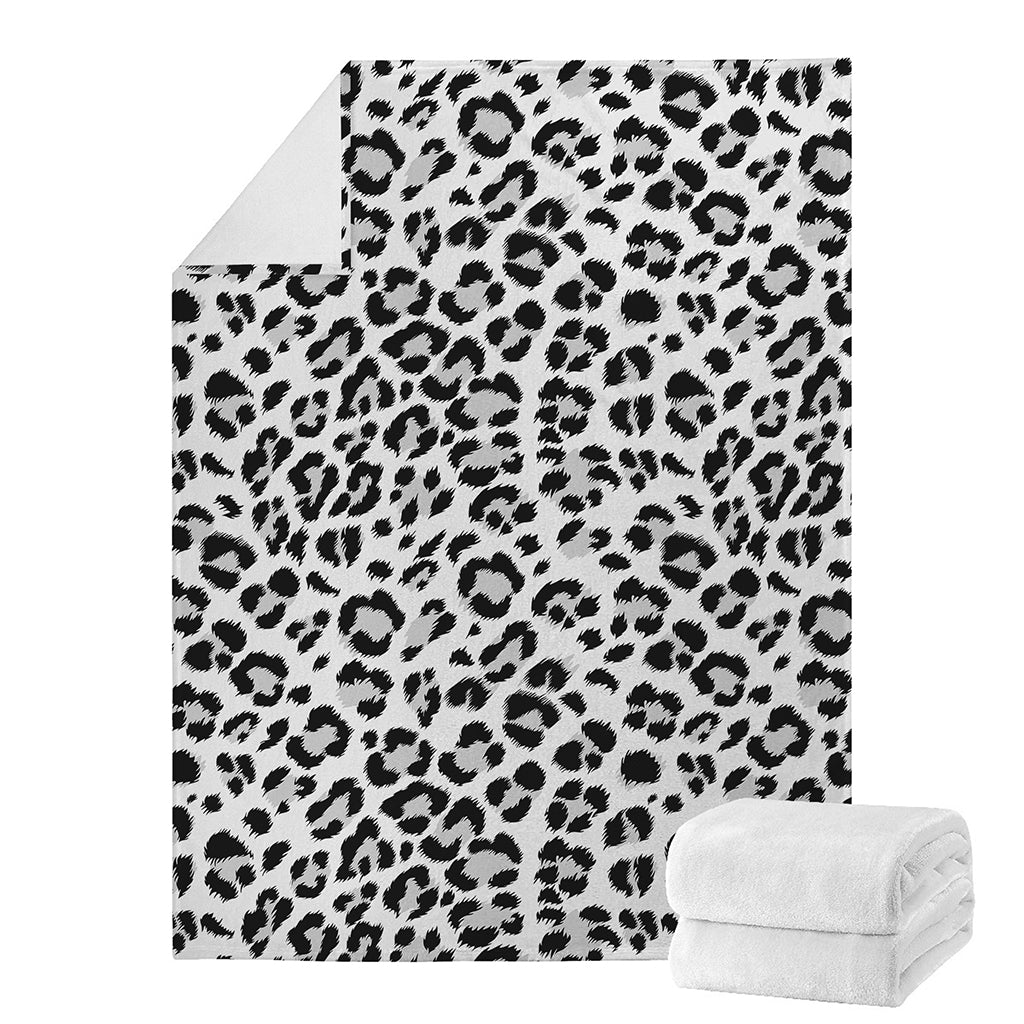 White Leopard Print Blanket