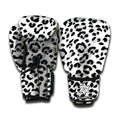 White Leopard Print Boxing Gloves