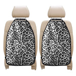 White Leopard Print Car Seat Organizers