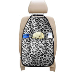 White Leopard Print Car Seat Organizers
