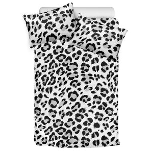 White Leopard Print Duvet Cover Bedding Set