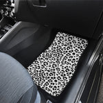 White Leopard Print Front Car Floor Mats