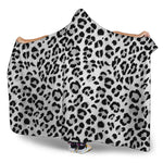 White Leopard Print Hooded Blanket
