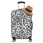 White Leopard Print Luggage Cover