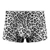 White Leopard Print Men's Boxer Briefs