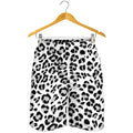 White Leopard Print Men's Shorts
