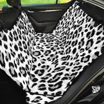 White Leopard Print Pet Car Back Seat Cover