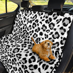 White Leopard Print Pet Car Back Seat Cover