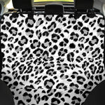 White Leopard Print Pet Car Back Seat Cover