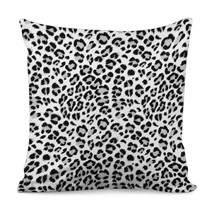 White Leopard Print Pillow Cover