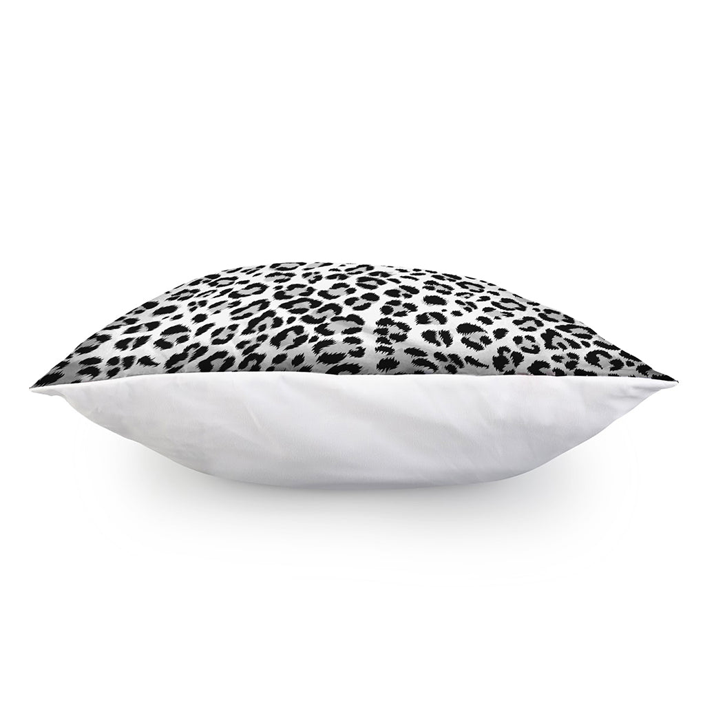 White Leopard Print Pillow Cover