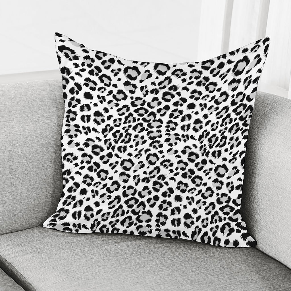 White Leopard Print Pillow Cover