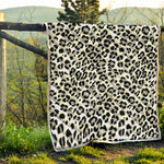 White Leopard Print Quilt