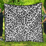 White Leopard Print Quilt