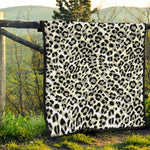 White Leopard Print Quilt