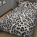 White Leopard Print Quilt Bed Set