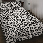 White Leopard Print Quilt Bed Set