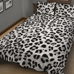White Leopard Print Quilt Bed Set