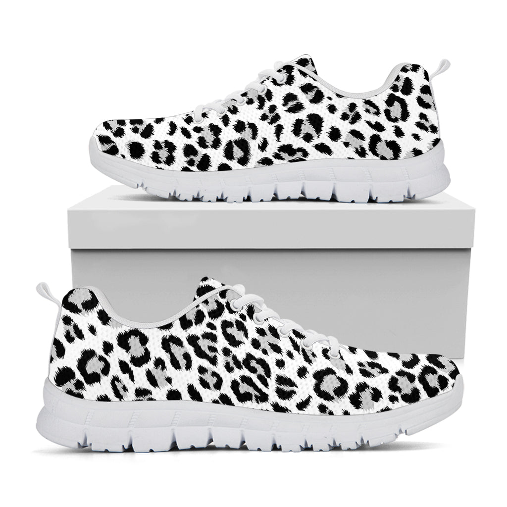 White Leopard Print White Sneakers