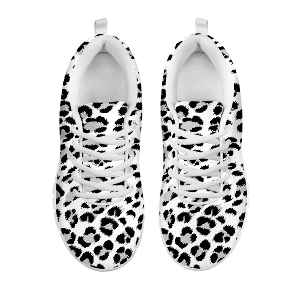 White Leopard Print White Sneakers