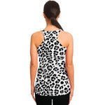 White Leopard Print Women's Racerback Tank Top