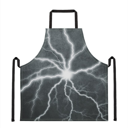 White Lightning Print Apron