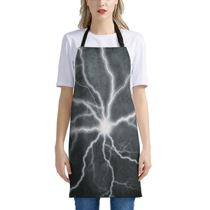 White Lightning Print Apron