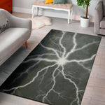 White Lightning Print Area Rug