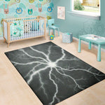 White Lightning Print Area Rug