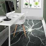 White Lightning Print Area Rug