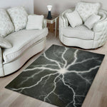 White Lightning Print Area Rug
