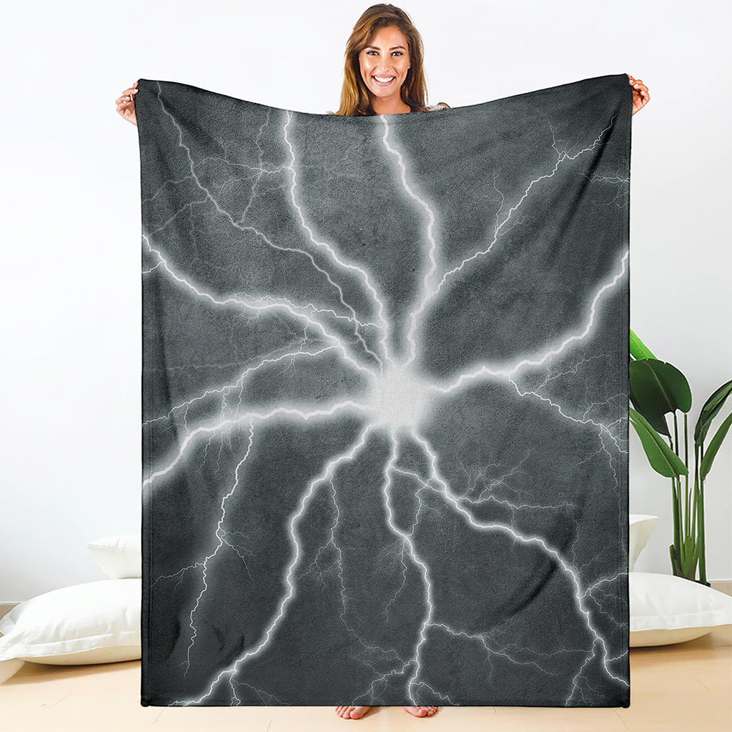 White Lightning Print Blanket