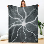 White Lightning Print Blanket