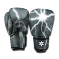 White Lightning Print Boxing Gloves